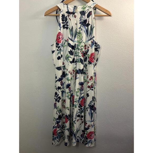 Tommy Hilfiger Halter High Neck Floral Dress Size 8 - Picture 2 of 9